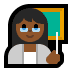 👩🏾‍🏫 woman teacher: medium-dark skin tone display on Windows